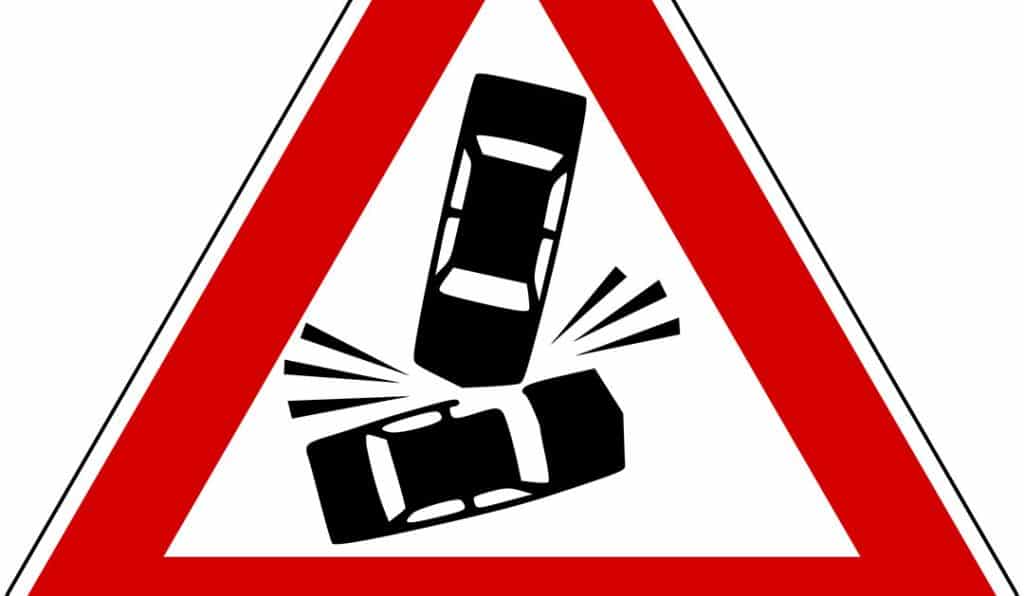 Auto Accident Side-Impact Warning Sign | Corona- Eastvale California