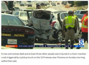 Pomona Area 10 Freeway Crash Leaves Two Dead Multiple Hurt