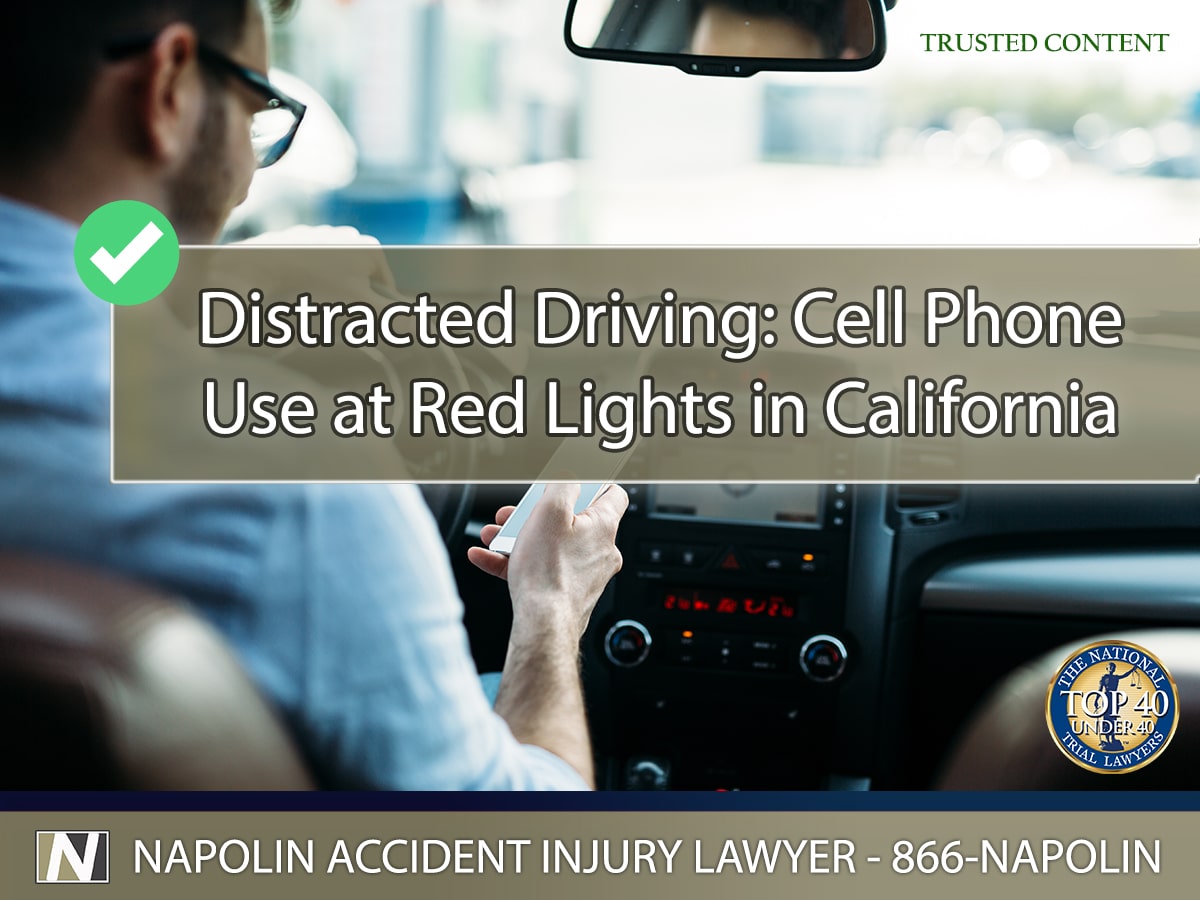 Distracted Driving Cell Phone Use at Red Lights in Ontario, California