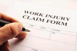 work injury claim form insurance benefits