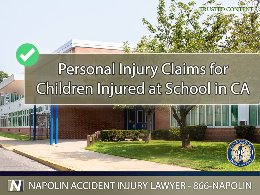 Personal Injury Claims for Children Injured at School in California